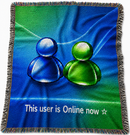 Frutiger Aero User Online MSN Woven Blanket
