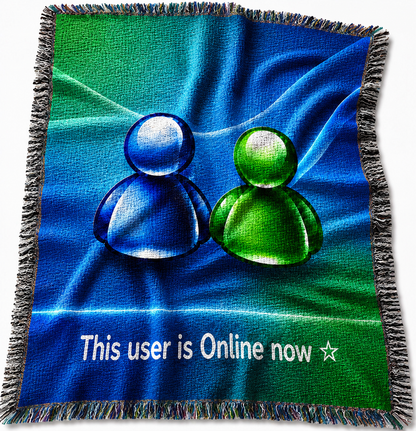 Frutiger Aero User Online MSN Woven Blanket