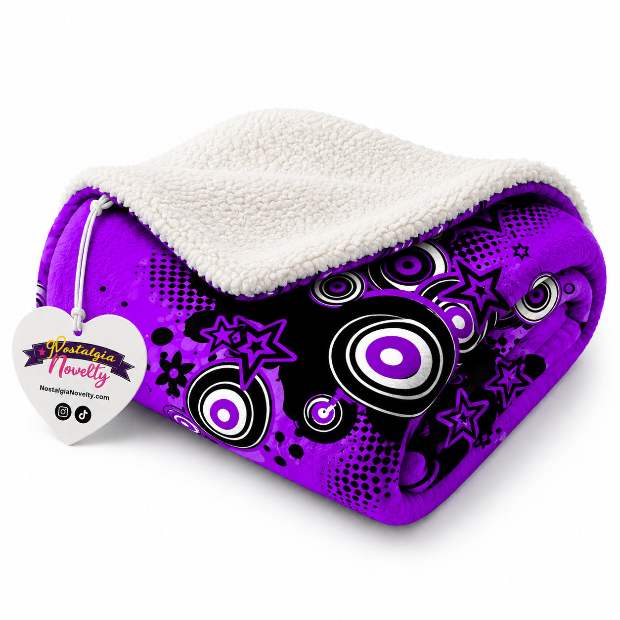 Frutiger Metro Purple Sherpa Blanket