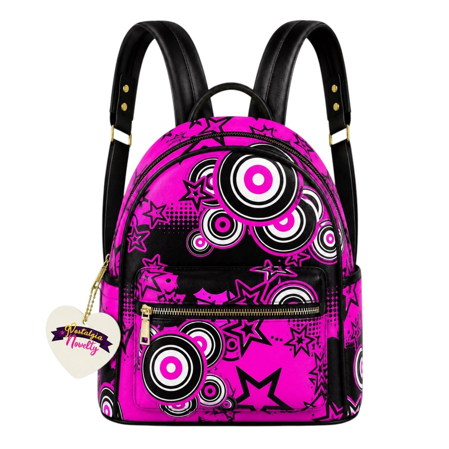 Frutiger Metro Pink PU Leather Backpack