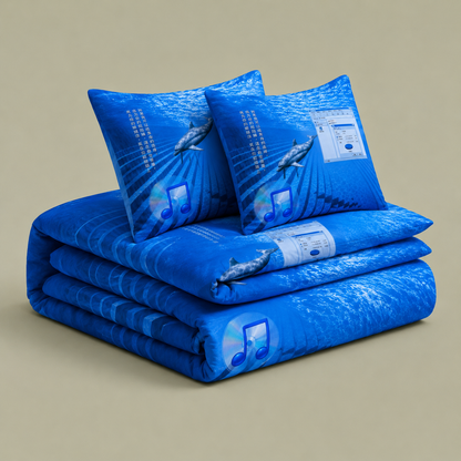 Cyber Dolphin 100% Cotton Bed Set