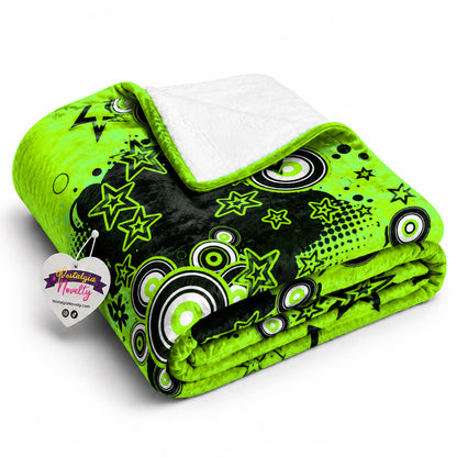 Frutiger Metro Green Crushed Velvet Blanket