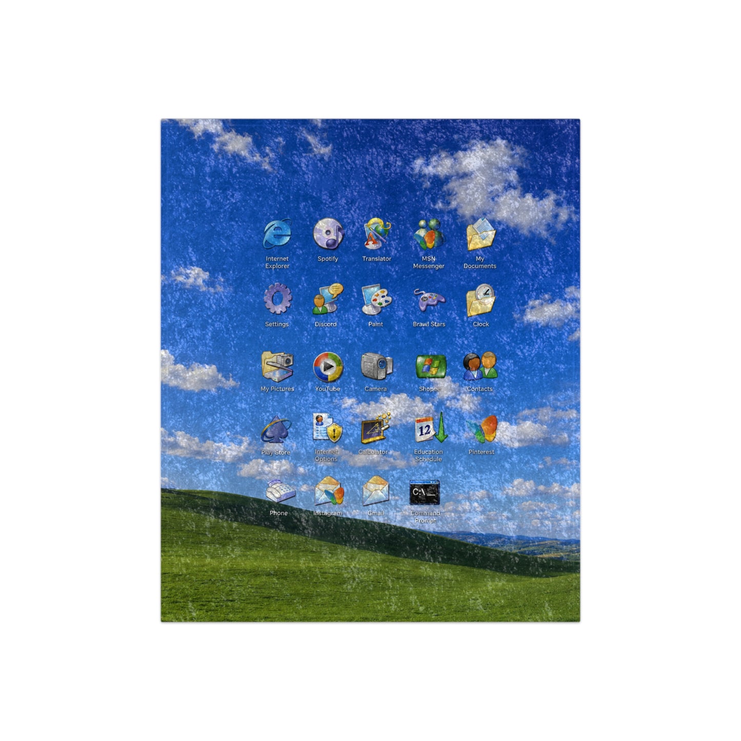 Cyber Screen Crushed Velvet Blanket
