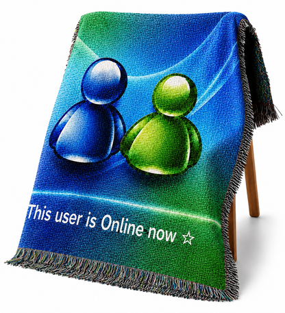 Frutiger Aero User Online MSN Woven Blanket