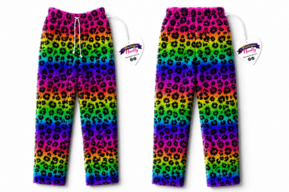 Rainbow Leopard Pajama Pants