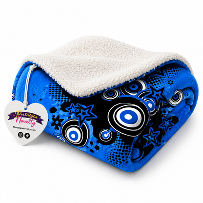 Frutiger Metro Blue Sherpa Blanket