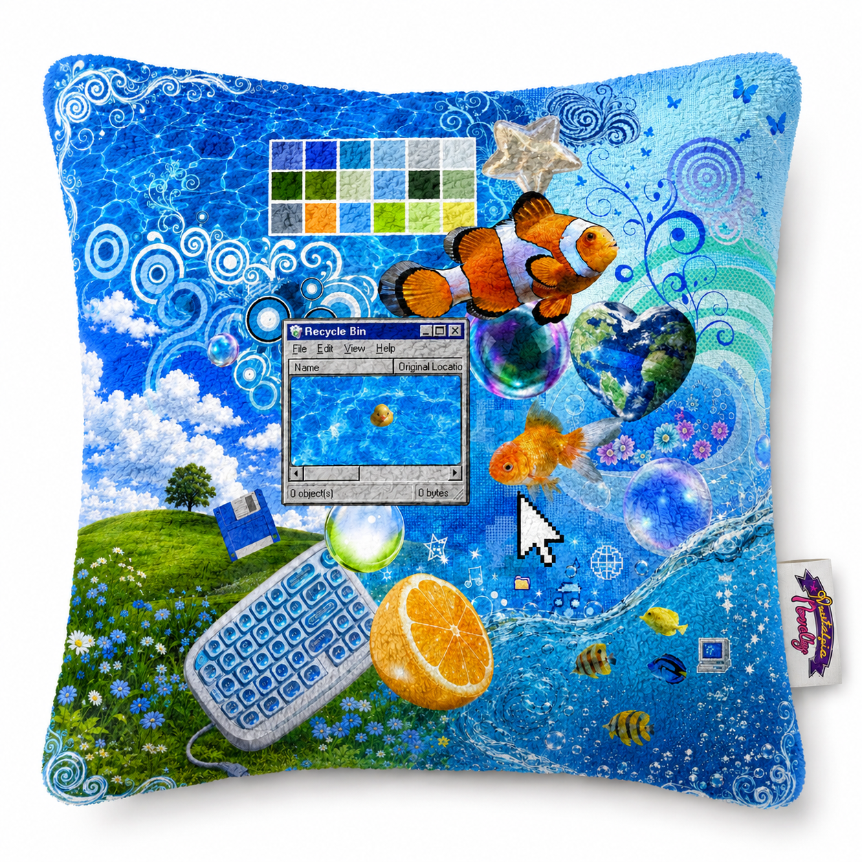 Clownfish Web Fuzzy Pillow Case