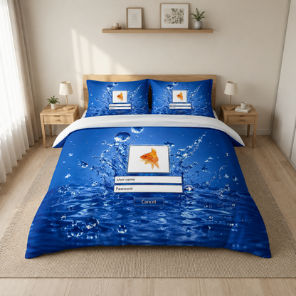 Liquid Login 100% Cotton BedSet