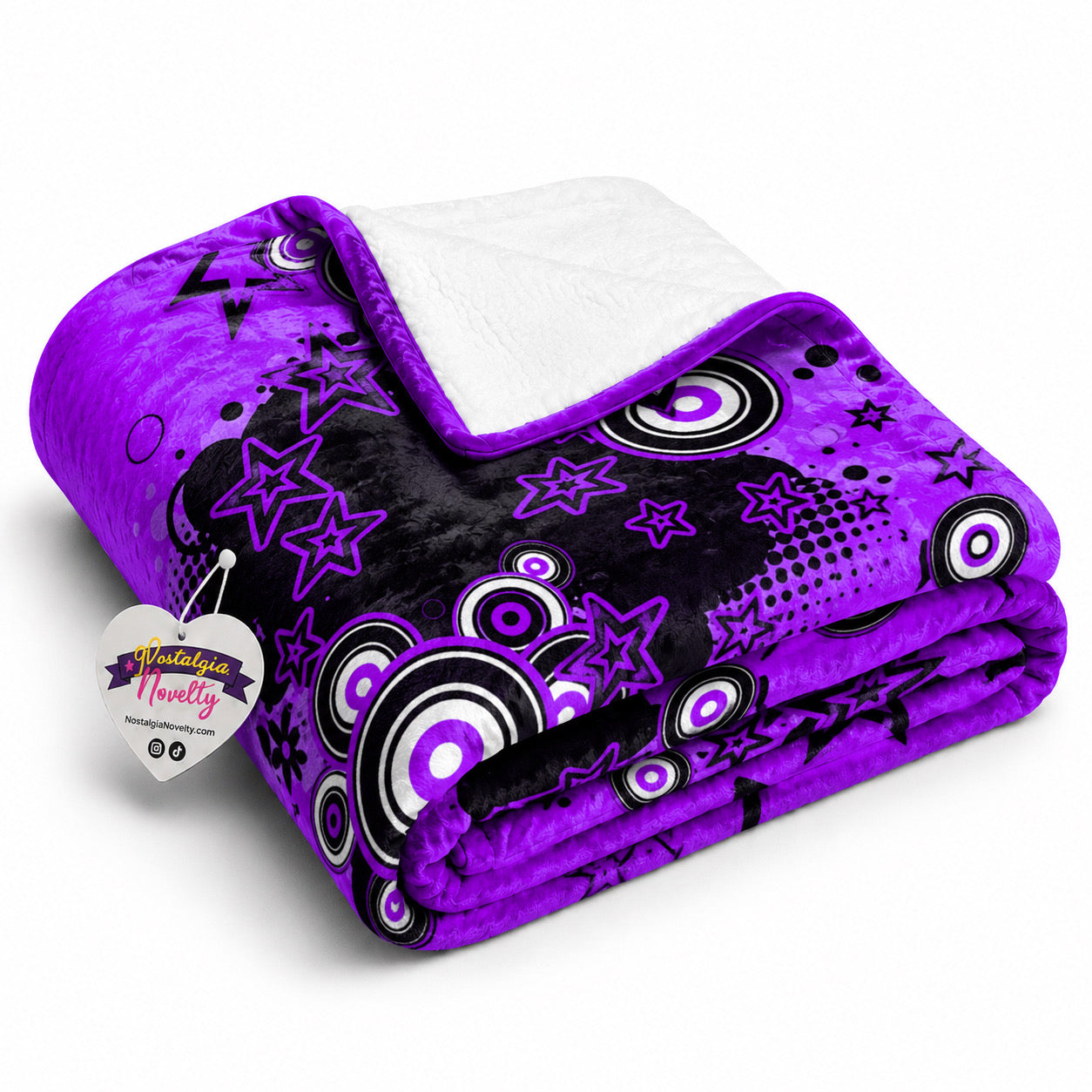 Frutiger Metro Purple Crushed Velvet Blanket