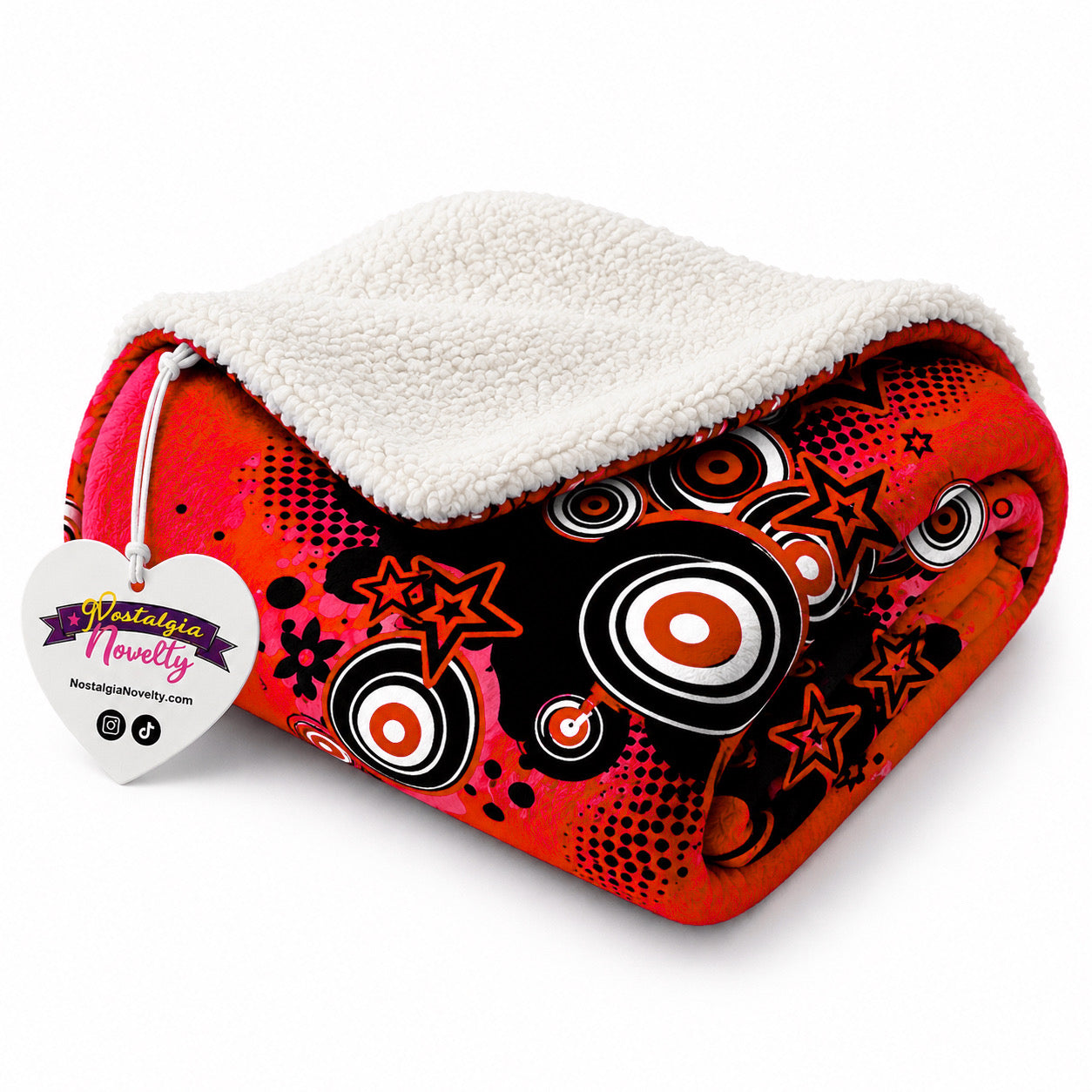 Frutiger Metro Red Sherpa Blanket