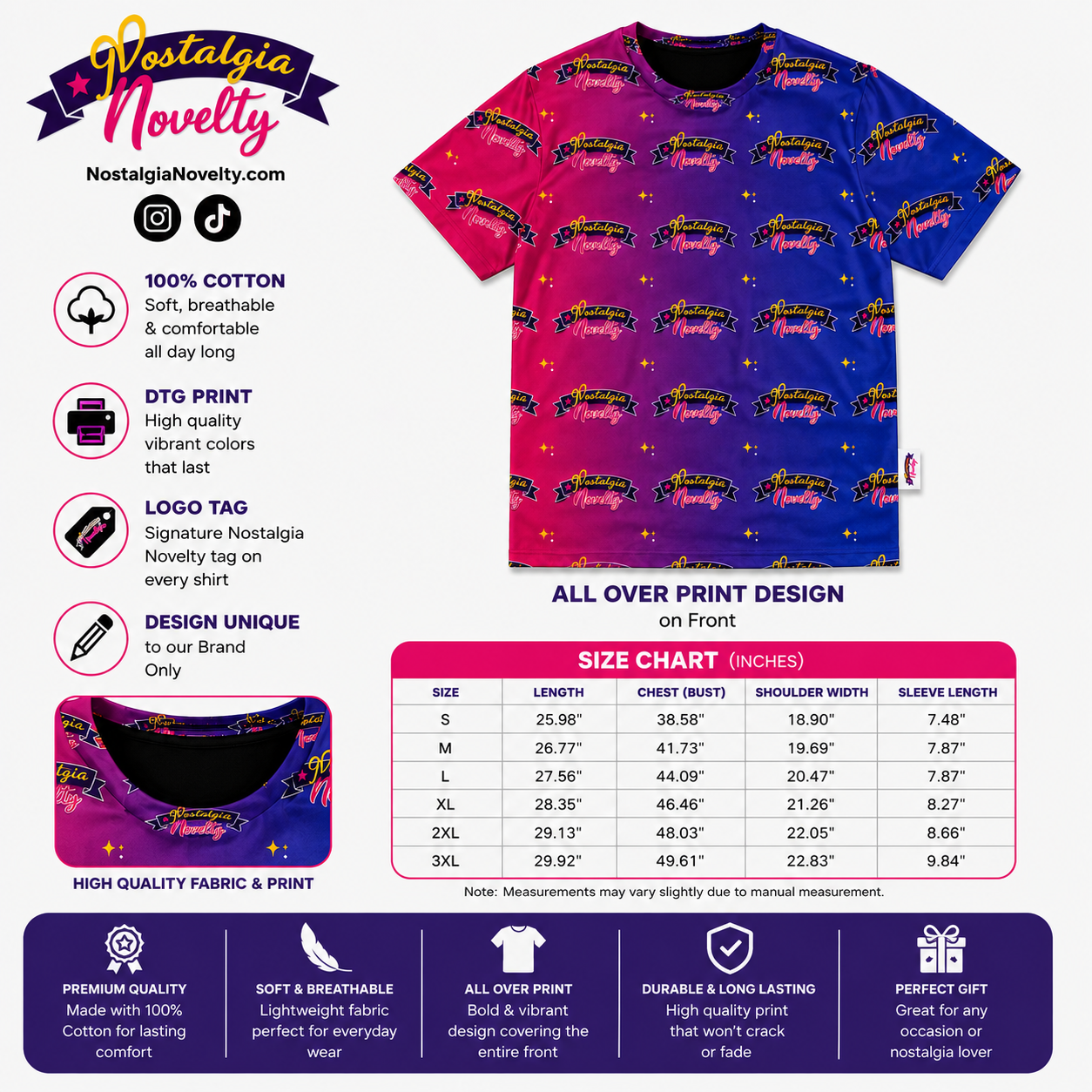 Frutiger Aero All Over Print 100% Cotton Unisex T-Shirt