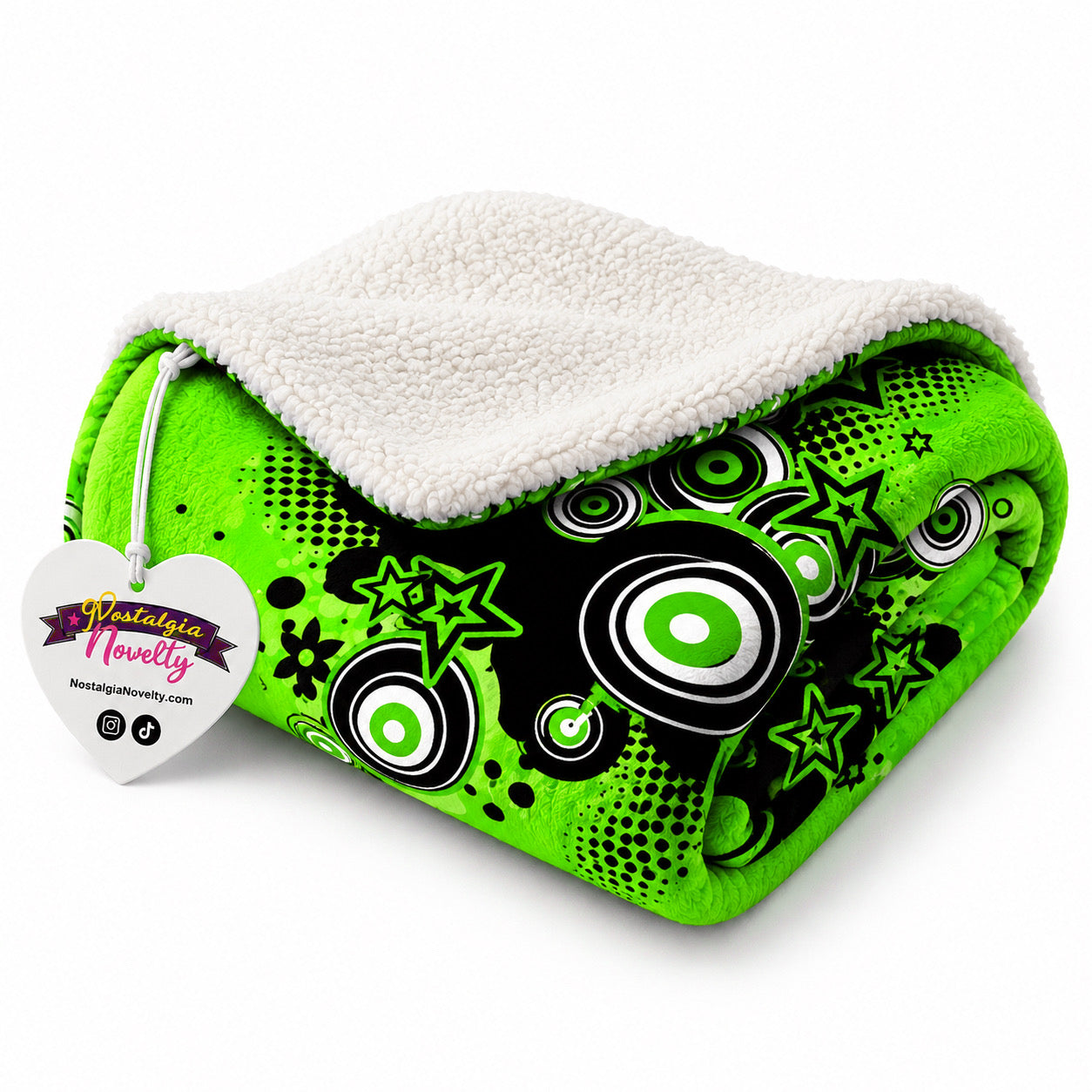 Frutiger Metro Green Sherpa Blanket