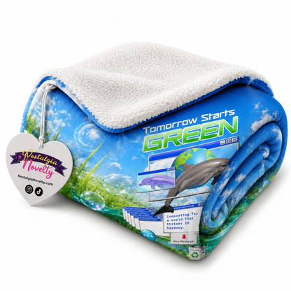 Tomorrow starts green Sherpa Blanket