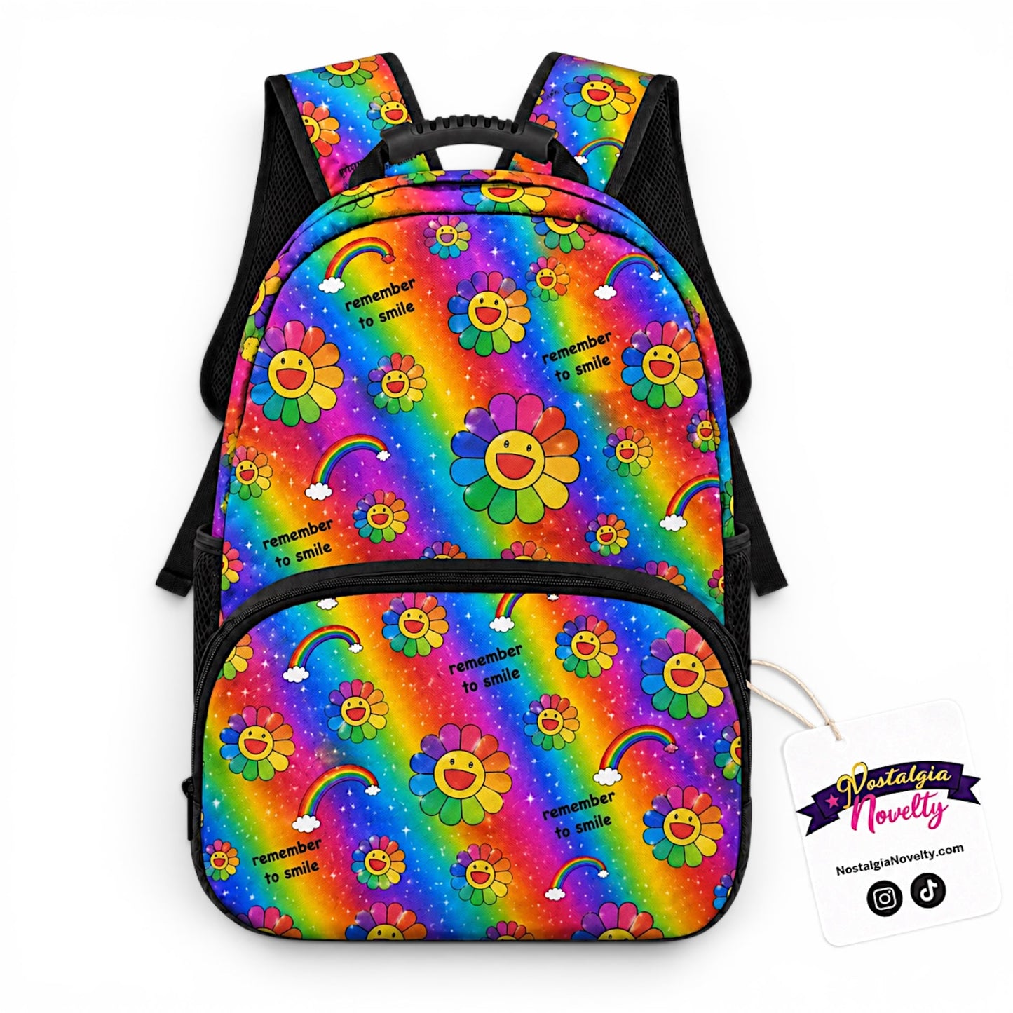 Rainbow Flowers Backpack
